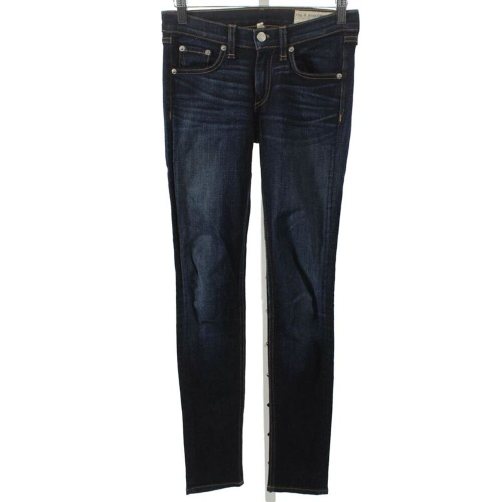 Rag & Bone Jean Womens Skinny Jeans Blue Mid Rise Size 24